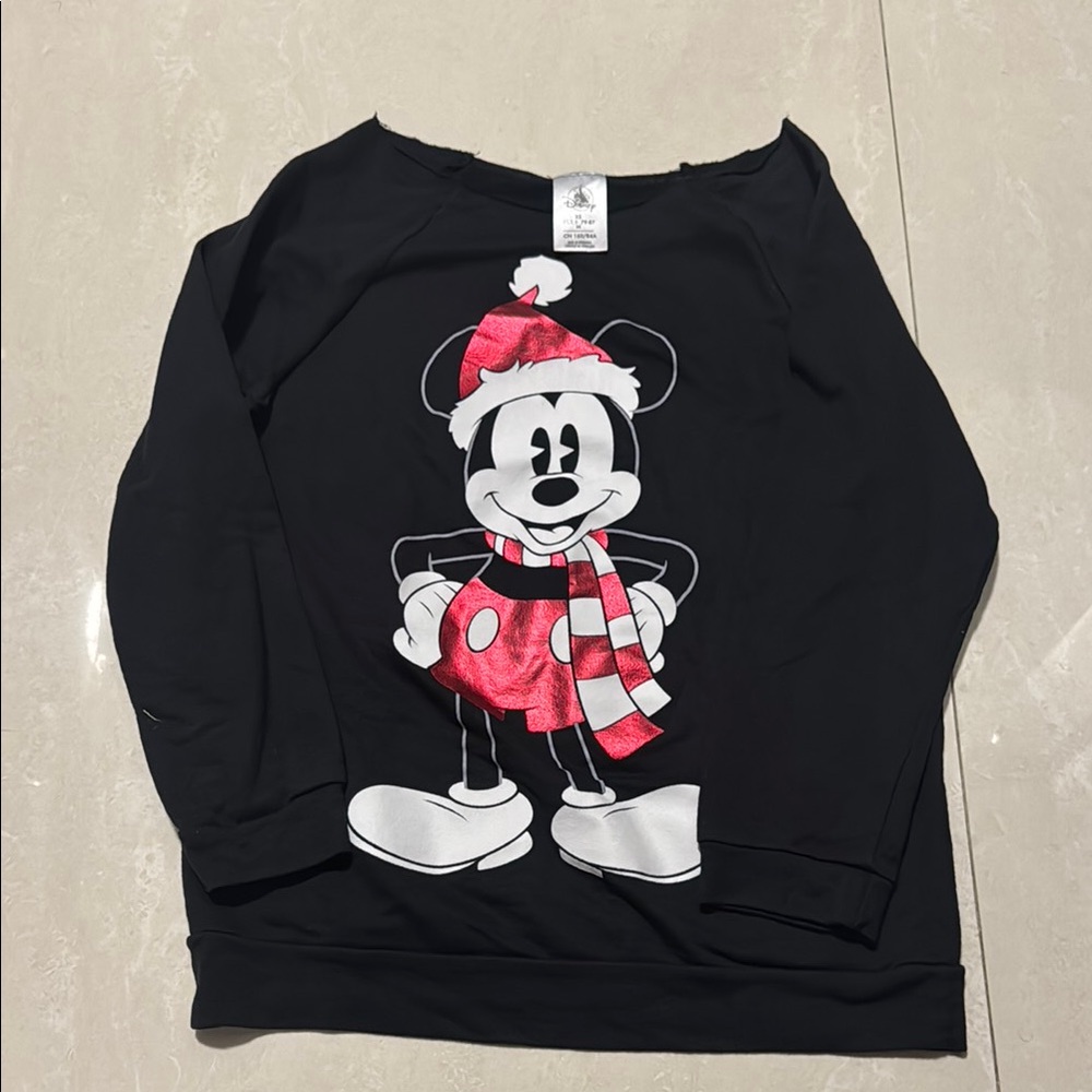 Disney Off the shoulder mickey christmas sweater